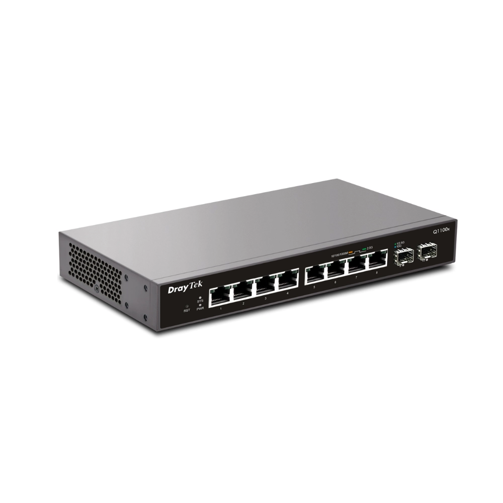 Ảnh minh họa Switch DrayTek Smart Lite VigorSwitch Q1100x (10 port/ 2.5/10 Gbps/ 2 SFP+) 1