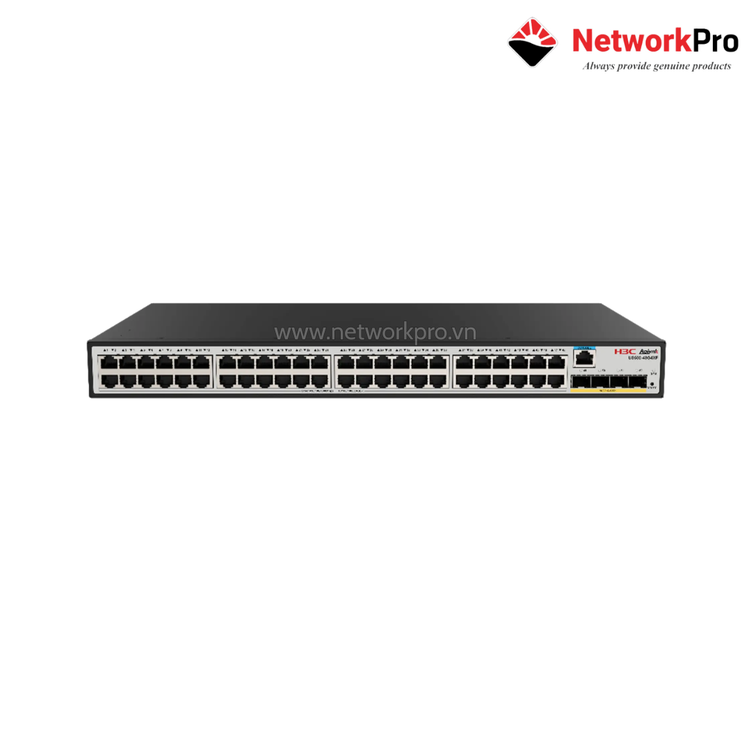 Switch H3C US500-48G4XF – 52 Cổng Gigabit L3 10G Uplink (48GE + 4 SFP+), 176Gbps