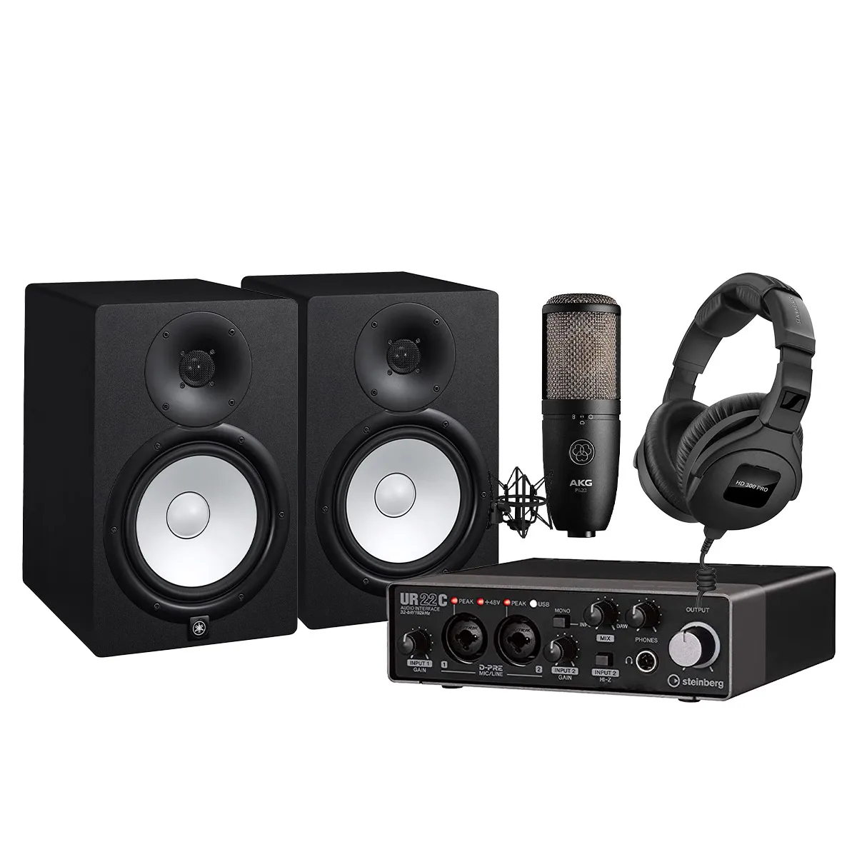 Ảnh minh họa Combo thu âm, Livestream 06 (Yamaha HS8, Steinberg UR22C, Sennheise HD300 PRO, AKG P420) 1