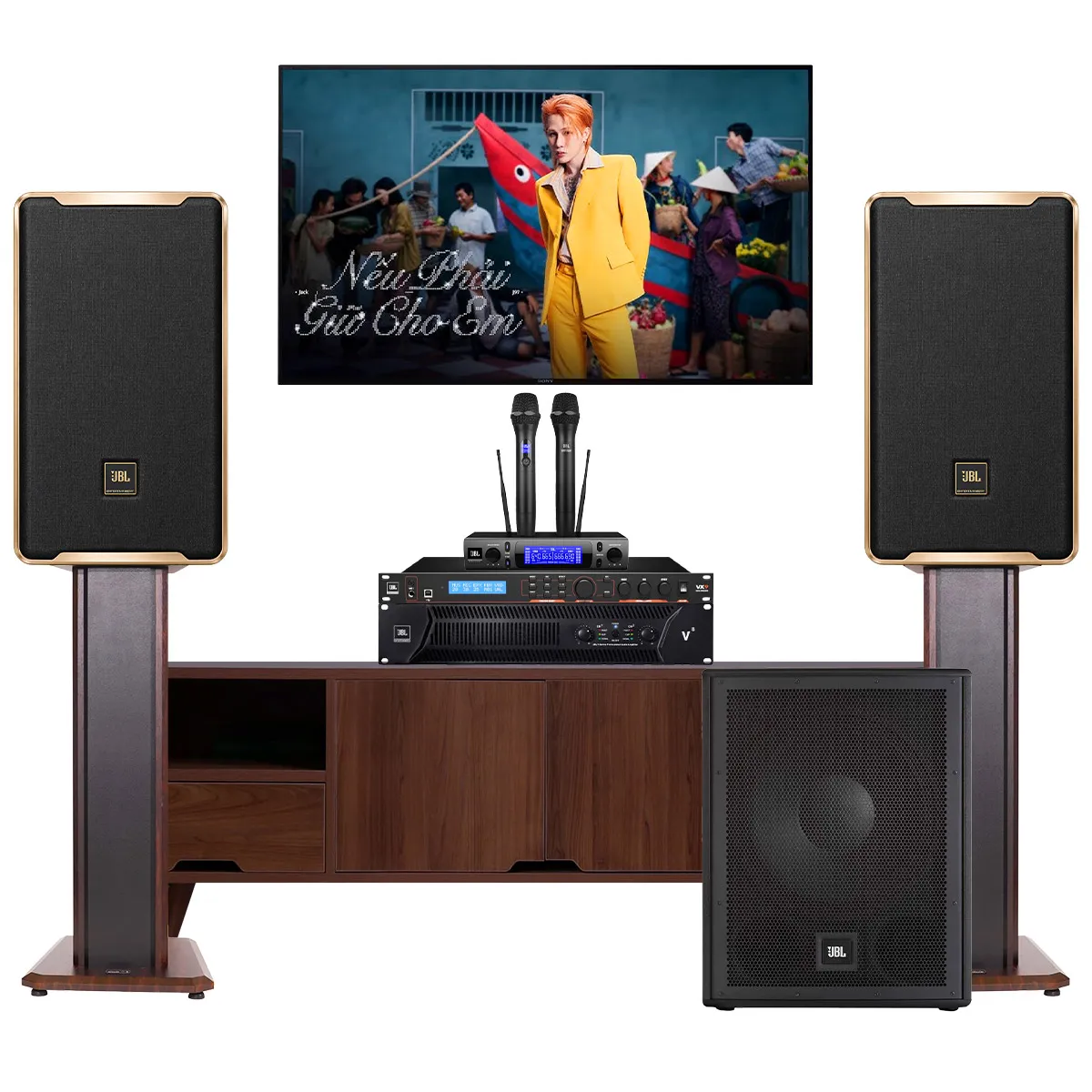 Ảnh minh họa Dàn karaoke đồng bộ full JBL 16 - Hot New 2027 (JBL D Ultra, JBL V8, JBL VX9, JBL IRX115S, JBL VM300) 2