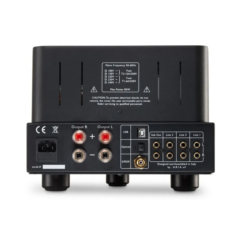 Ảnh minh họa Amply Unison Research Simply Italy Black Edition, 4 bóng Gold Lion, Công suất 10W, RCA Line, USB, S/PDIF, Toslink 2