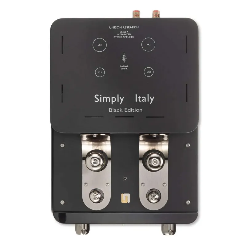Ảnh minh họa Amply Unison Research Simply Italy Black Edition, 4 bóng Gold Lion, Công suất 10W, RCA Line, USB, S/PDIF, Toslink 3