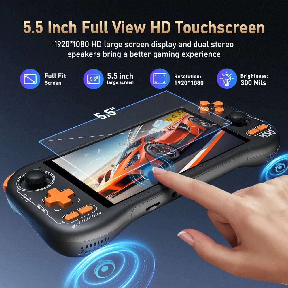 Ảnh minh họa K59 Máy chơi game cầm tay Retro 5.5" HD 6GB/128GB - Xanh 3