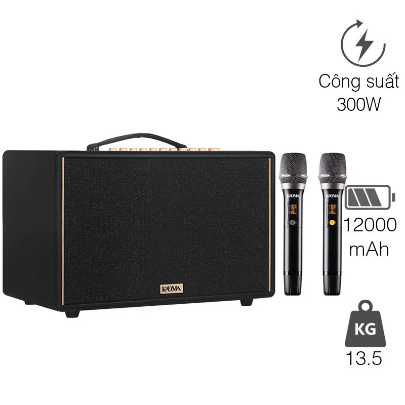 Loa Kadma KS88, Bluetooth, HDMI, USB, OTG/Live, Optical, Aux, Phone, Mic, Kèm 2 Mic