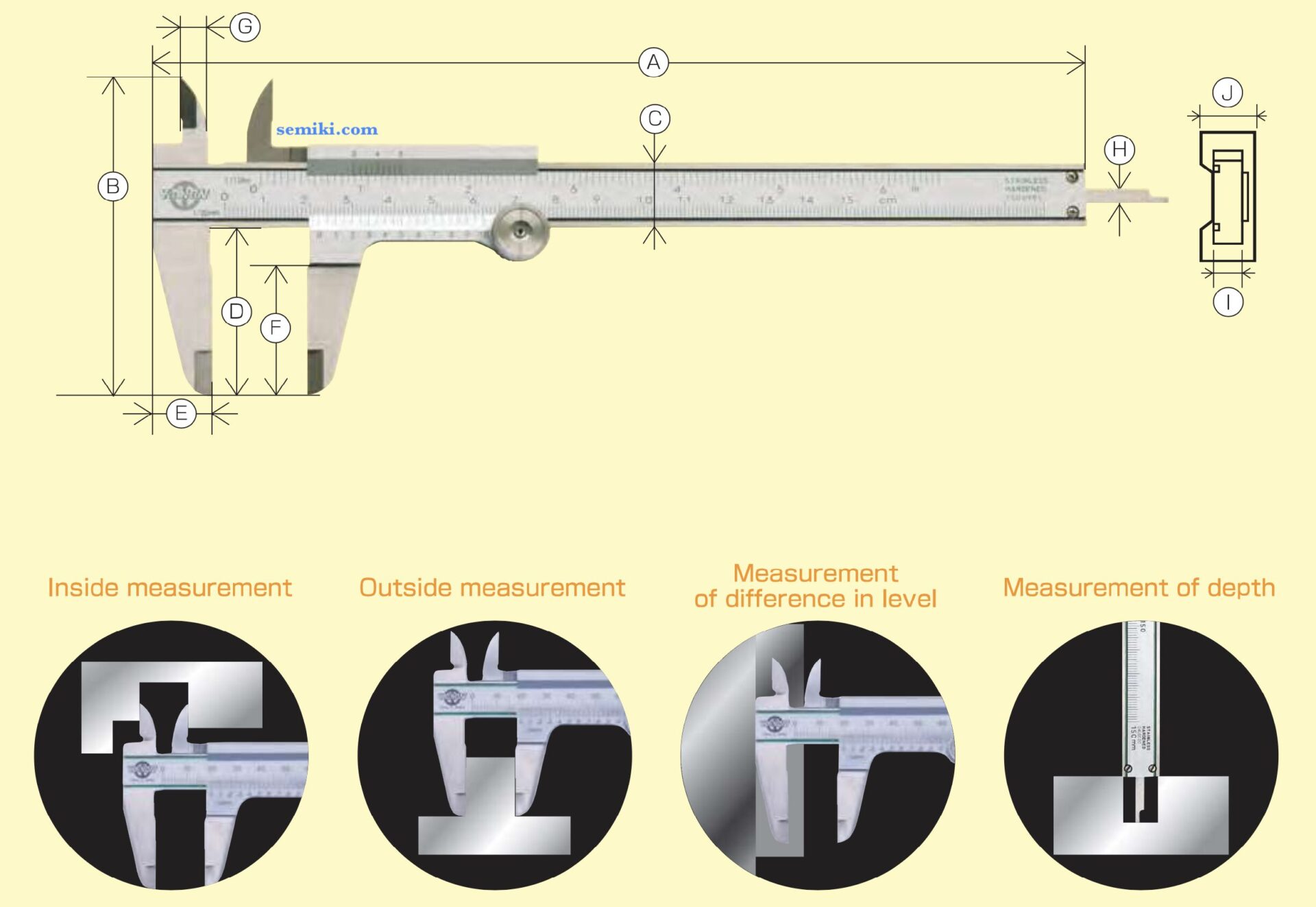 Ảnh minh họa KANON Caliper SM250 (SM series) thước cặp cơ 2500mm/0.05mm 2