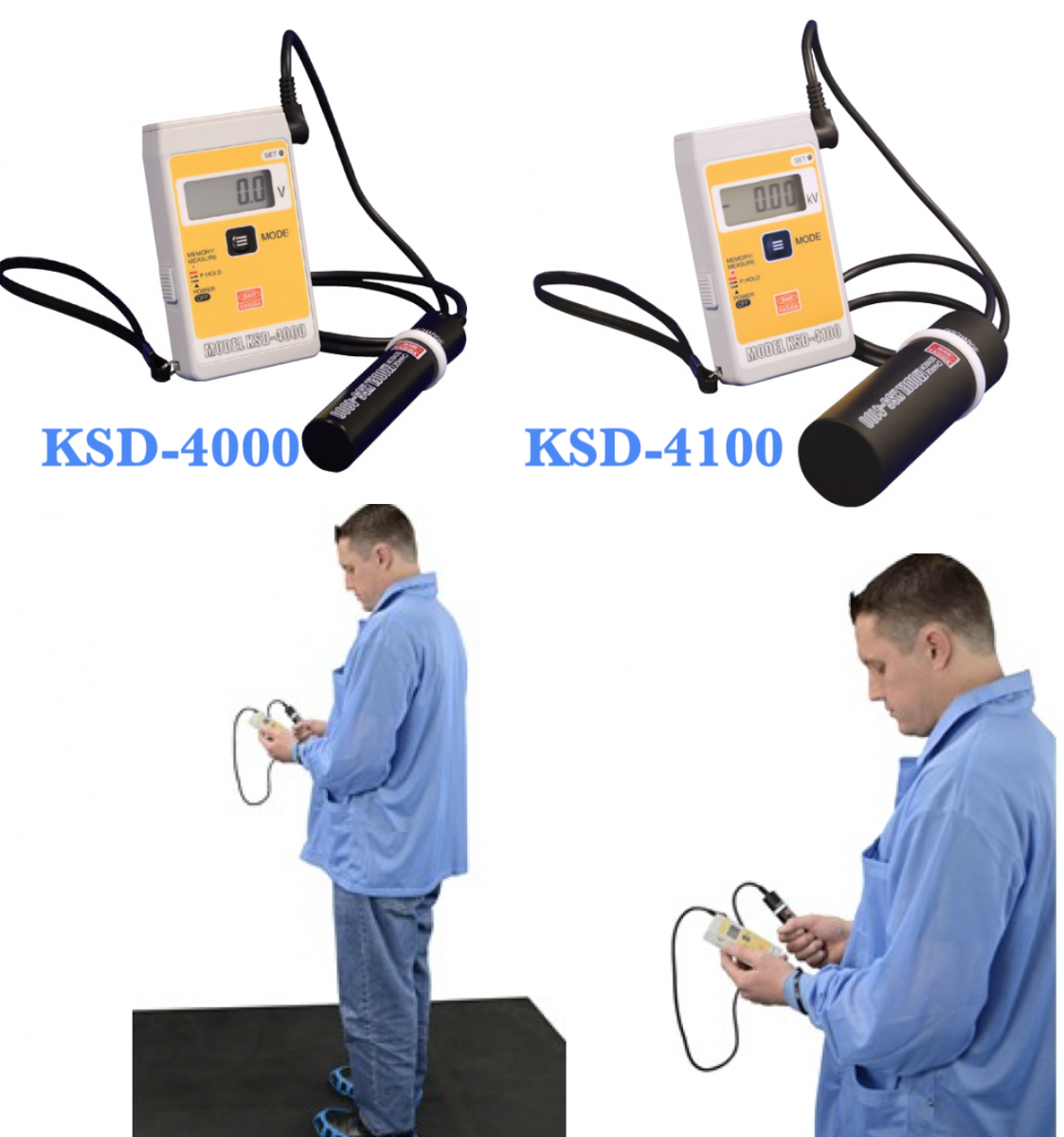 Ảnh minh họa KATSUGA KSD-4000 thiết bị đo độ tĩnh điện cơ thể (±0.1~ ±999.9V) 1