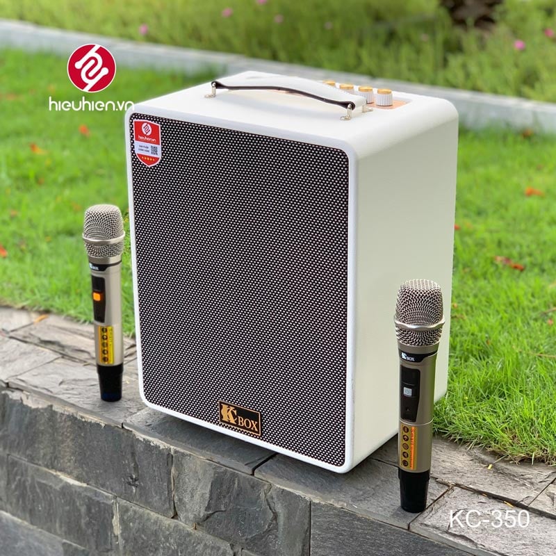 Ảnh minh họa KCBOX KC350 – Loa Karaoke Xách Tay 250W – Kèm 2 Micro 1