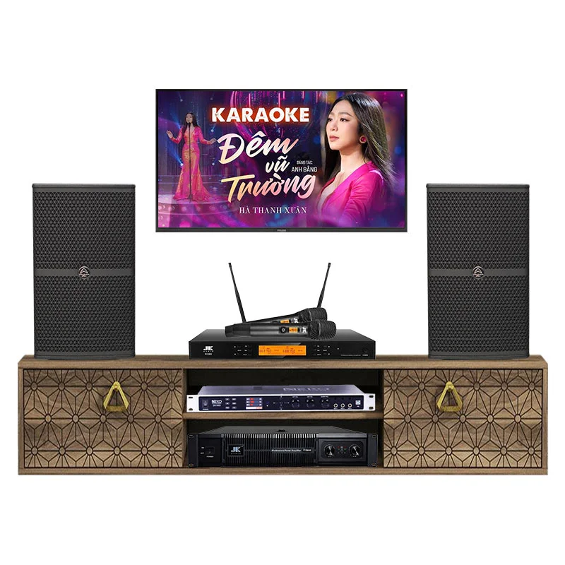 Dàn karaoke gia đình HDR110 (Wharfedale WH12 Pro, JK Audio D2600, K500, NEKO DK1000)