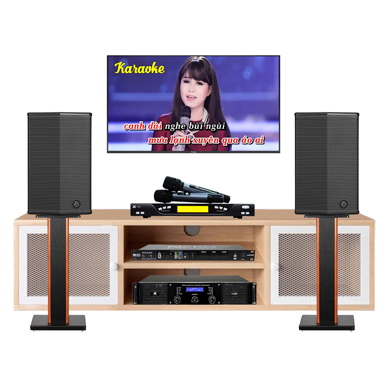 Ảnh minh họa Dàn Karaoke Wharfedale KH64 ( Wharfedale Sigma X12,Công suất, vang cơ, micro K500) 1