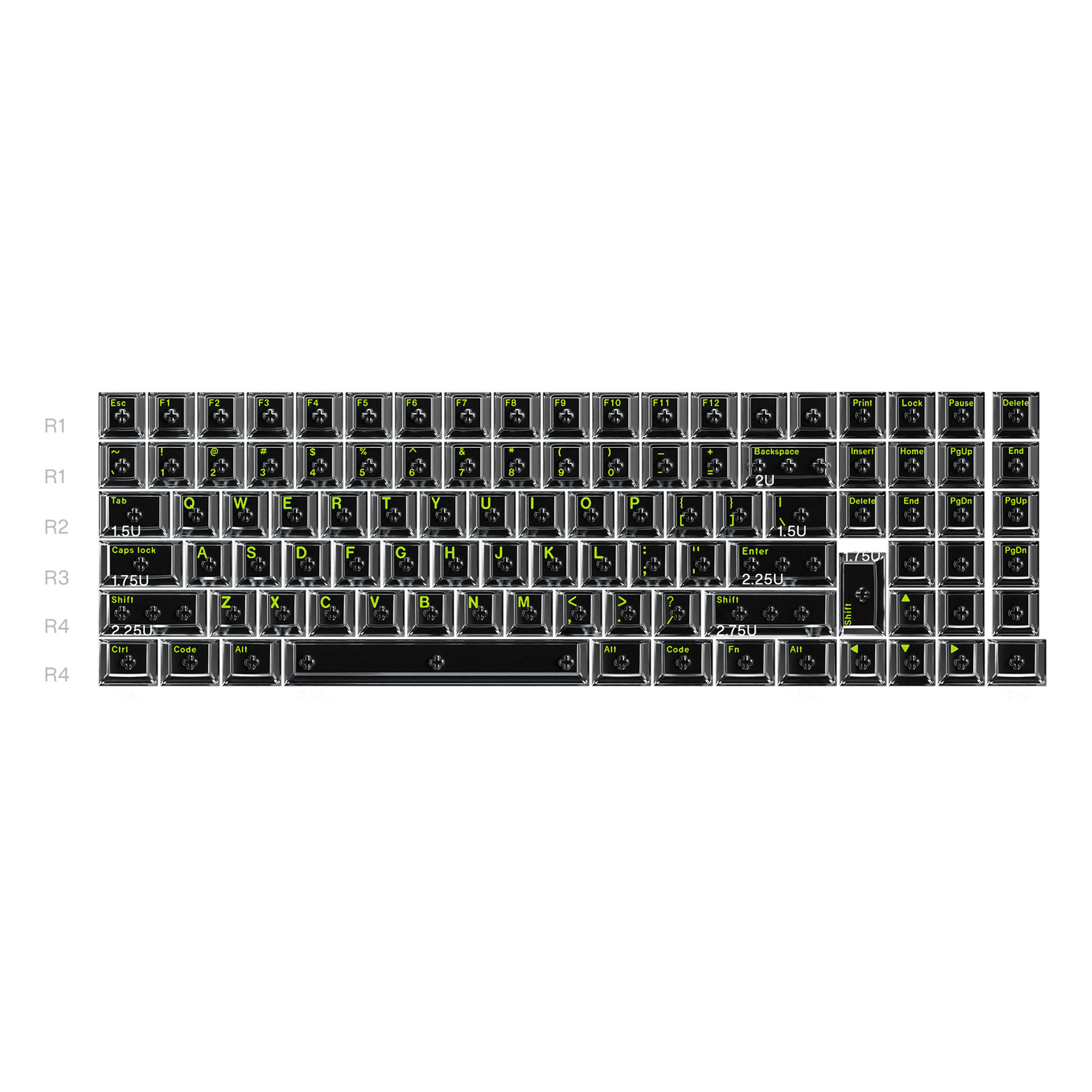 Ảnh minh họa Keycap Angry Miao Glacier Keycaps - Clear Base Kit 2