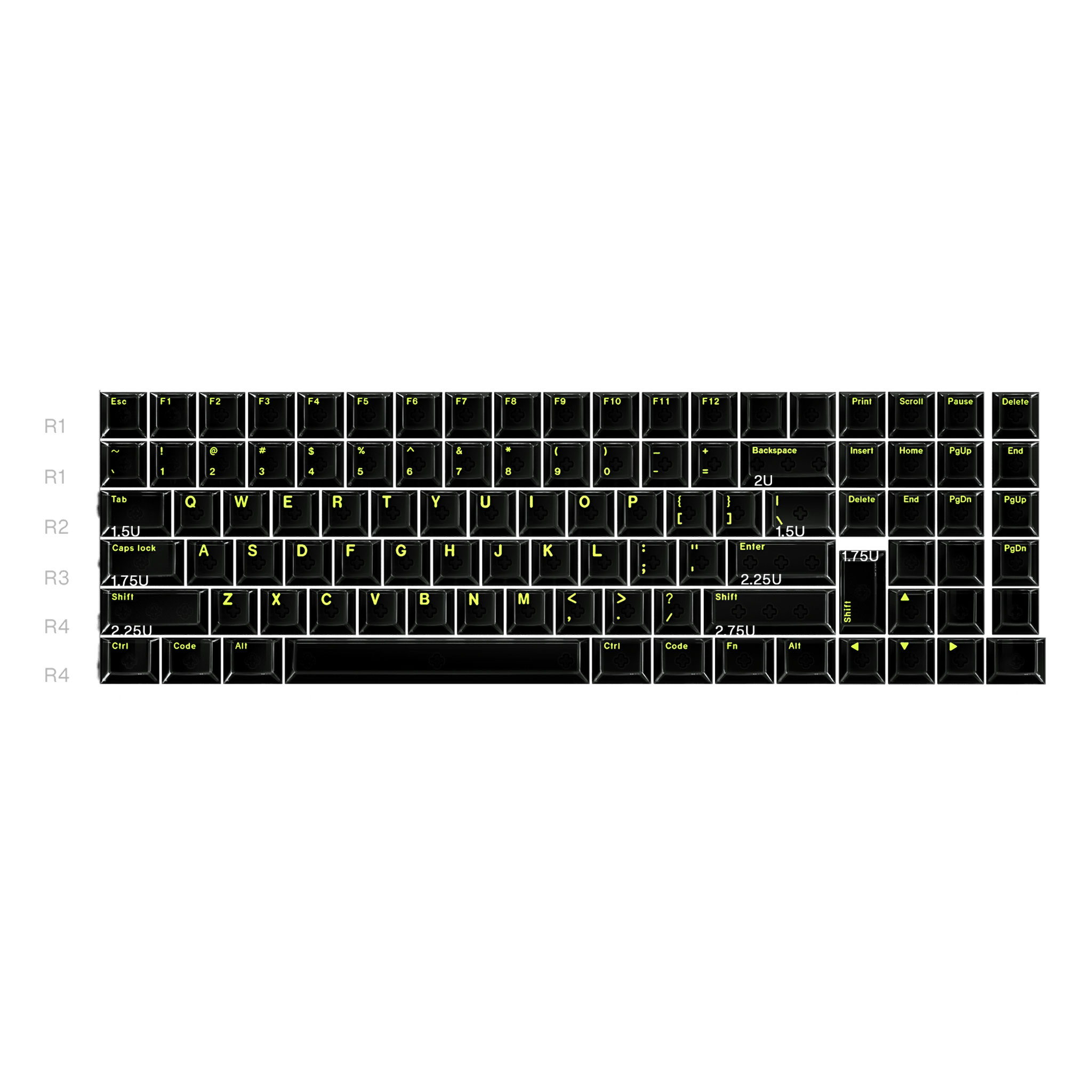 Ảnh minh họa Keycap Angry Miao Glacier Keycaps - Dark Base Kit 2