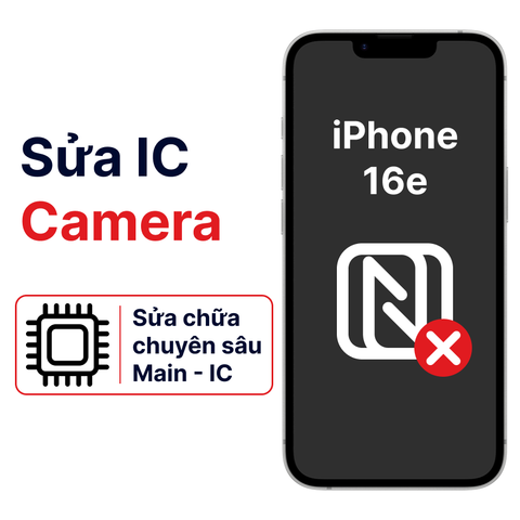 Khắc phục lỗi main - IC Camera iPhone 16E uy tín, bảo hành 6 tháng