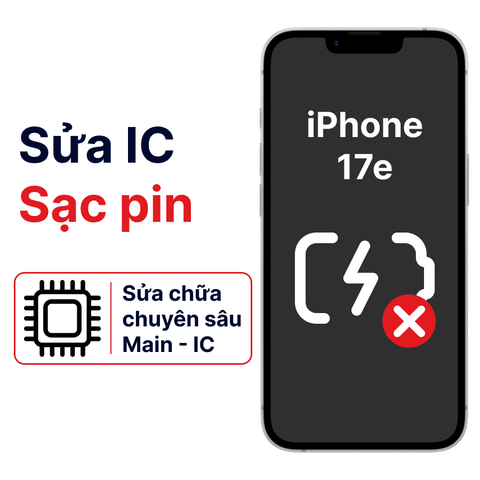 Khắc phục lỗi main - IC Sạc USB iPhone 17E uy tín, kiểm tra lỗi nhanh