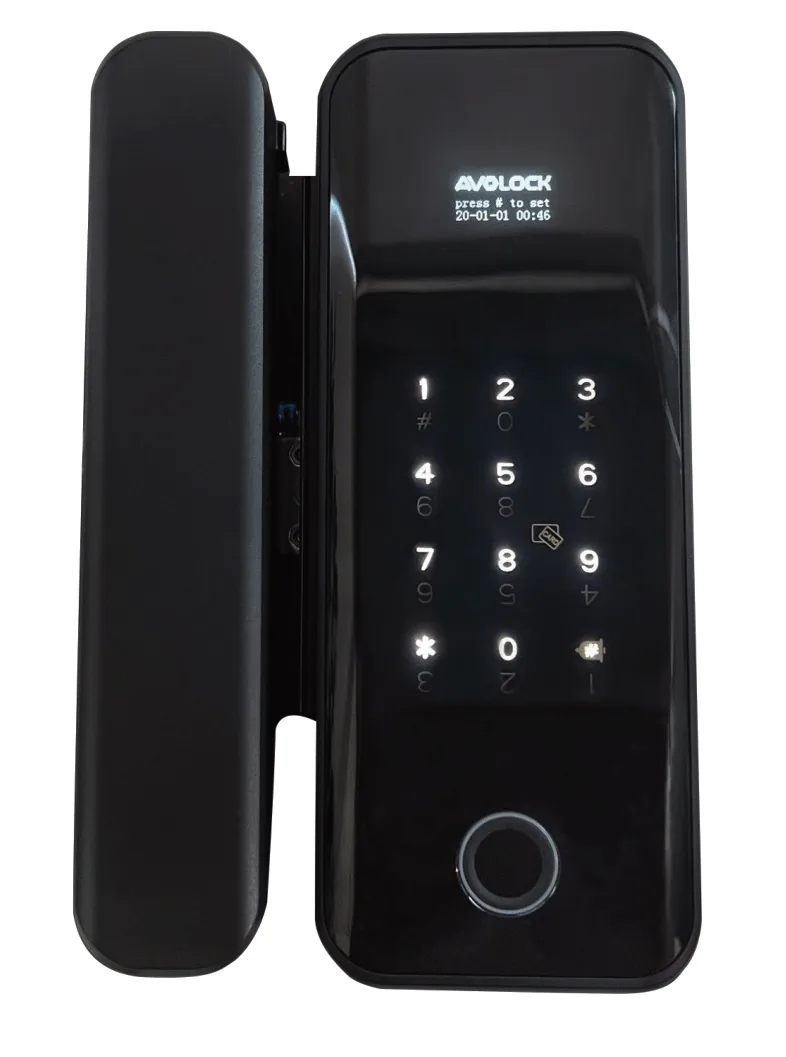 Khoá cửa kính vân tay Avolock AK-27 Black App, Remote