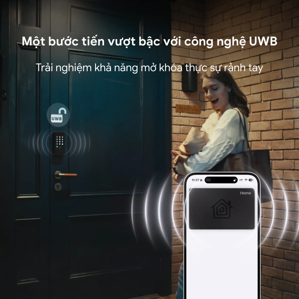 Ảnh minh họa Khóa cửa vân tay Aqara U400, công nghệ UWB 2