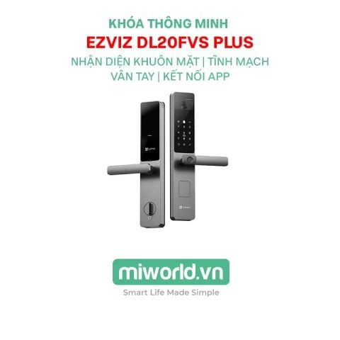Khóa Thông Minh Ezviz DL20FVS Plus Nhận Diện Khuôn Mặt Và Tĩnh Mạch