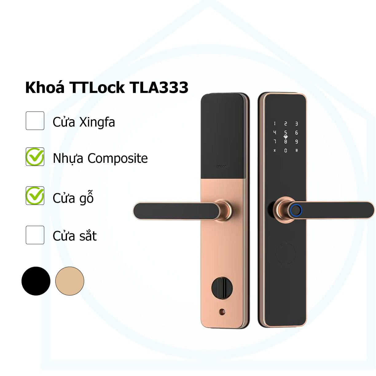 Khoá thông minh TTLock TLA333 thay thế khoá cửa chính