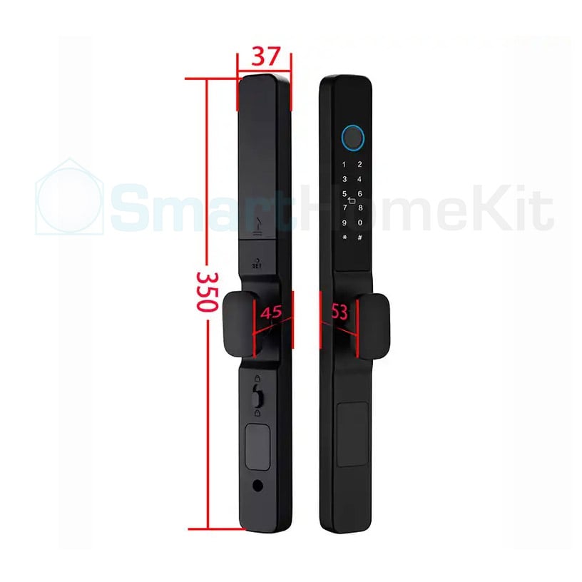 Ảnh minh họa Khóa vân tay TTLock TLA300F dùng cho cửa lùa 2