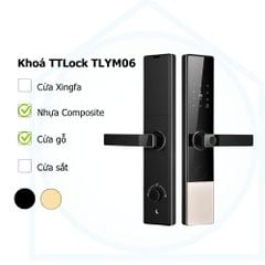  Khoá vân tay TTLock TLYM06 cho cửa gỗ, mặt kính cường lực 