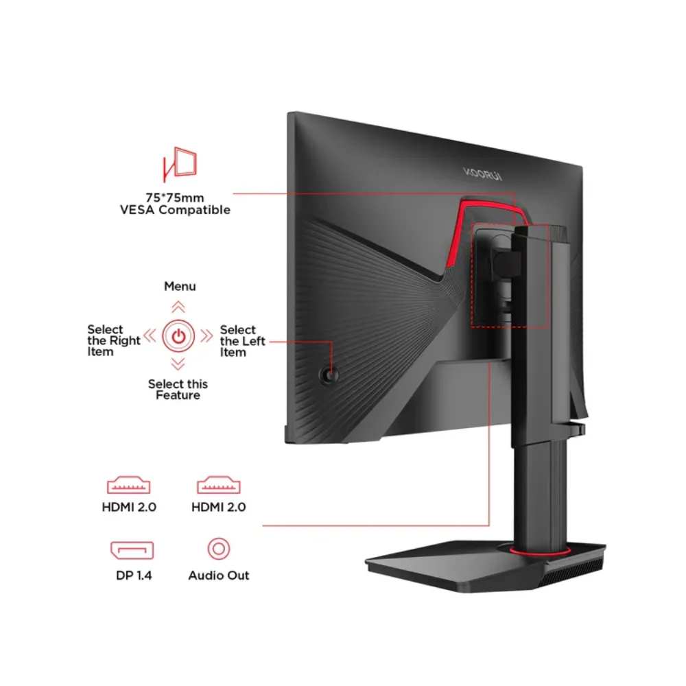 Ảnh minh họa Màn Hình Gaming KOORUI G2511E Chính Hãng (24 inch/ FHD / IPS/ 320Hz/1ms/ Chân Đế Lên-Xuống) 2