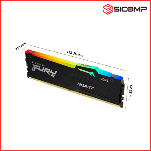 Ảnh minh họa RAM DESKTOP KINGSTON FURY BEAST 64GB (2 x 32GB) RGB | BUS 6000 (KF560C40BBAK2-64) 2