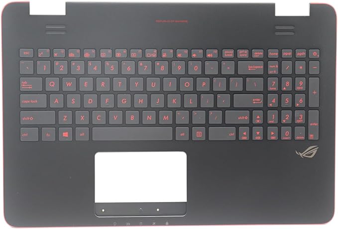 Thay Vỏ Laptop Asus Rog G551 G551J G551JK G551JM G551JW GL551 GL551J GL551JK GL551JM GL551JW GL551JX Upper Case with Backlit Keyboard US 13NB05T1P1901X New Replacement Palmrest for Zin