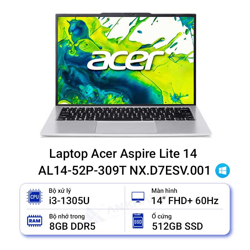 Laptop Acer Aspire Lite 14 AL14-52P-309T NX.D7ESV.001