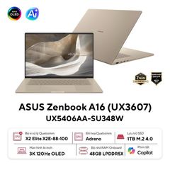  Laptop ASUS Zenbook A16 UX3607OA-SQ378WS 