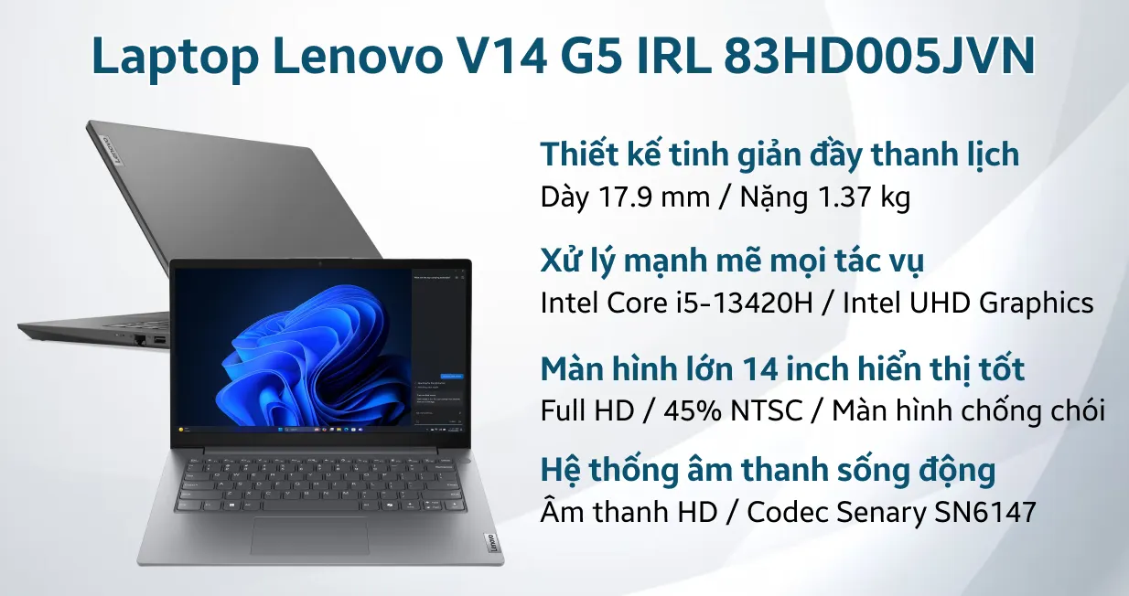 Laptop Lenovo Lenovo V14 G5 IRL 83HD005JVN