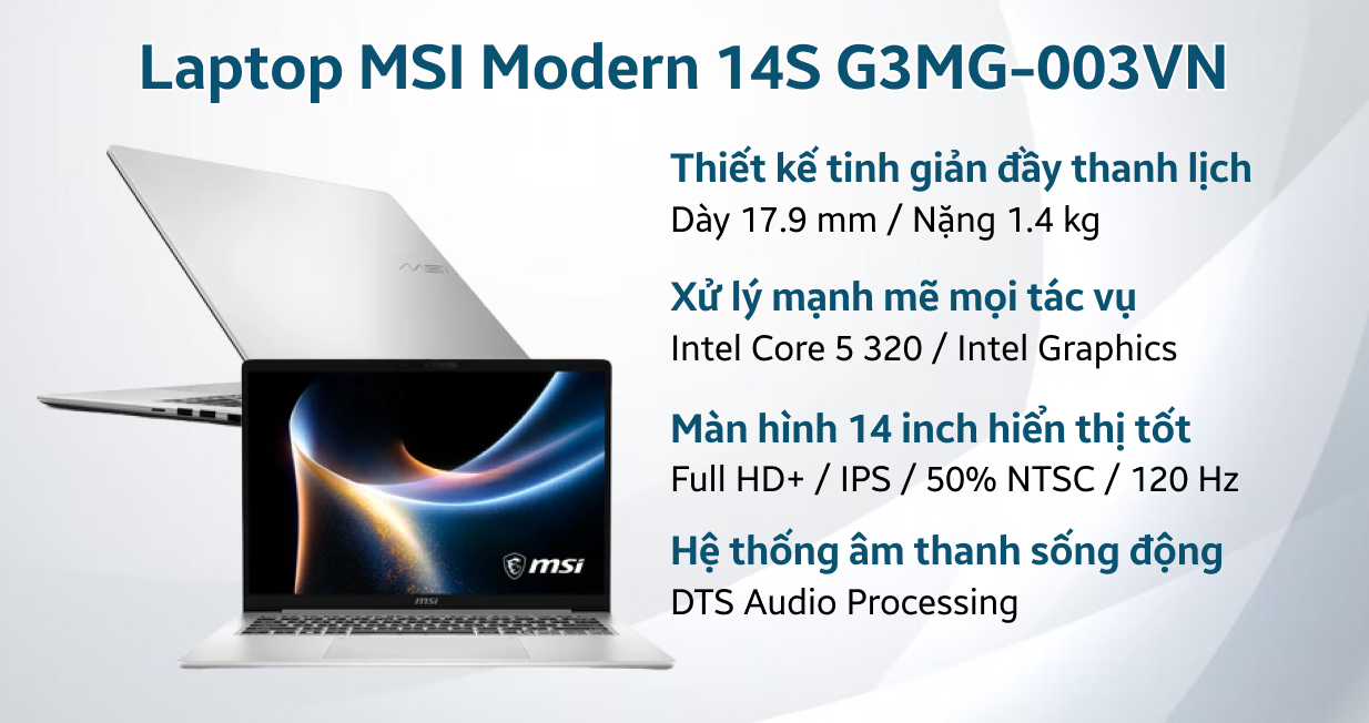 Laptop MSI Modern 14S G3MG-003VN