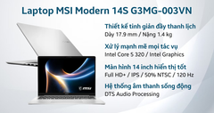 Laptop MSI Modern 14S G3MG-003VN 