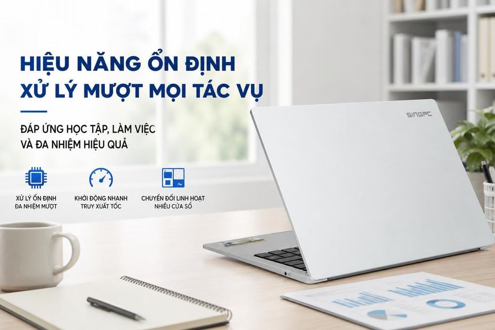 Ảnh minh họa Laptop SingPC M16-i382 (i3 1215U, 8GB, 256GB, WUXGA, Win11 Pro) 1