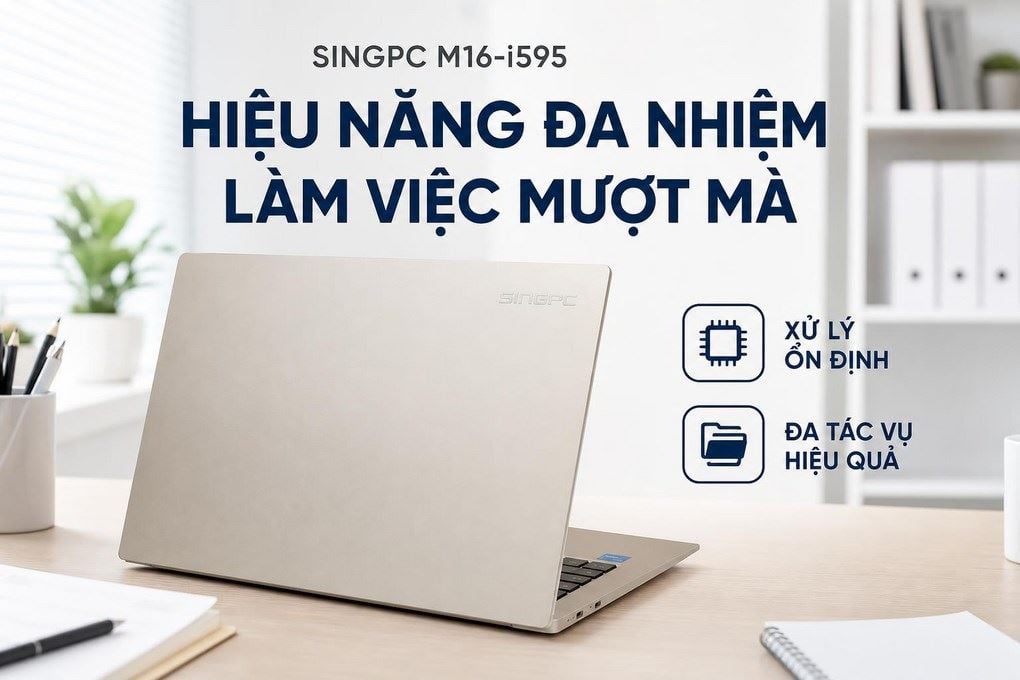 Ảnh minh họa Laptop SingPC M16-i595 (i5 1235U, 16GB, 512GB, WUXGA, Win11 Pro) 2