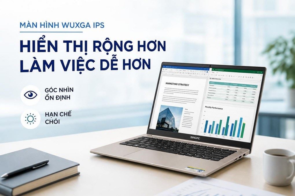 Ảnh minh họa Laptop SingPC M16-i595 (i5 1235U, 16GB, 512GB, WUXGA, Win11 Pro) 3