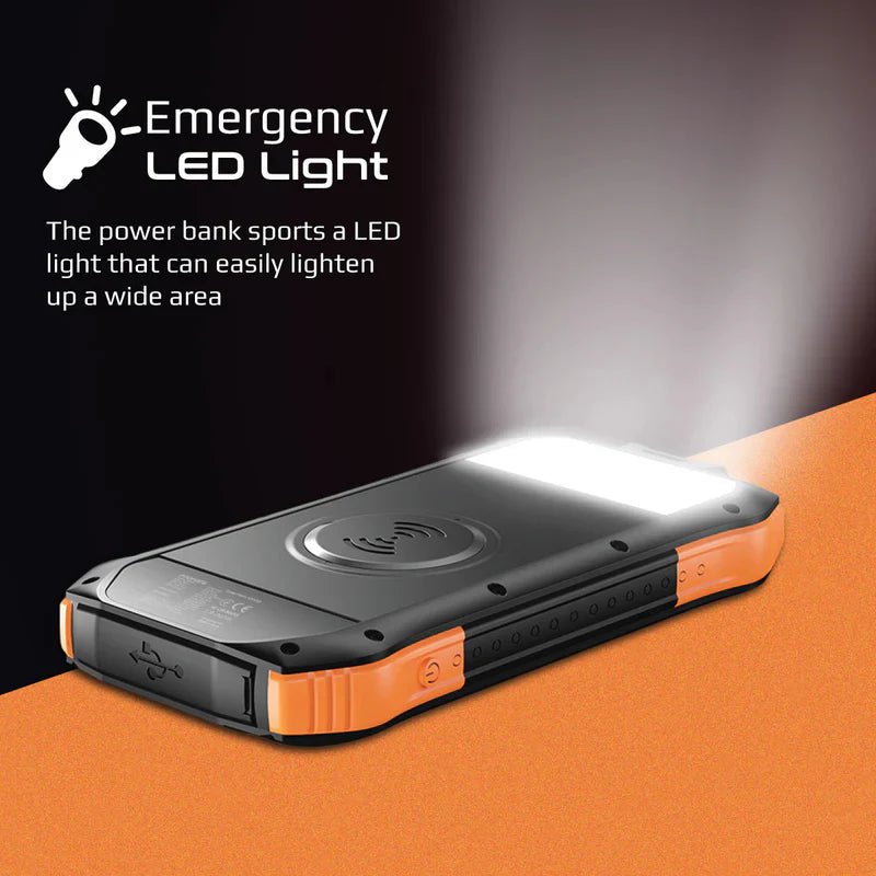 Ảnh minh họa PROMATE SolarTank-10PDQi Pin sạc dự phòng Rugged EcoLight 10000mAh / USB-A / USB-C 3