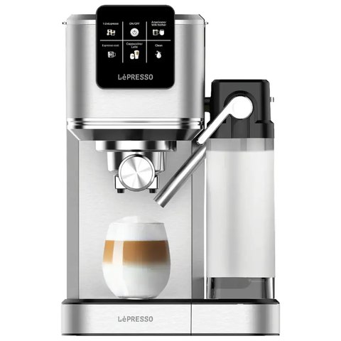 Máy pha cà phê nóng và lạnh LePresso Latteo có chức năng tạo bọt khắc