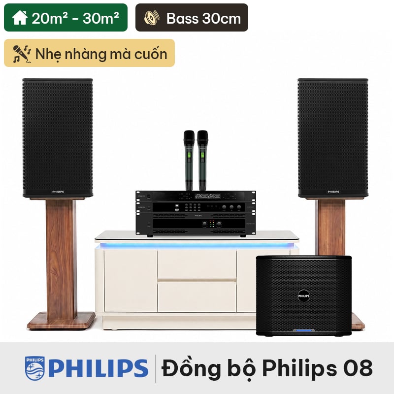 Dàn karaoke đồng bộ Philips 08 (Philips CSS1600/70, CSS5561/70, CSS3752/70, CSS2110/70, CSS3331/70)