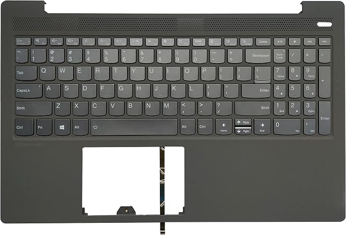 Thay Vỏ Laptop Lenovo IdeaPad 5 15IIL05 15ARE05 15ITL05 US Layout Backlit with Palmrest Upper Cover Case Shell Plastic (Dark Gray) Laptop Replacement Keyboard Compatible for Zin