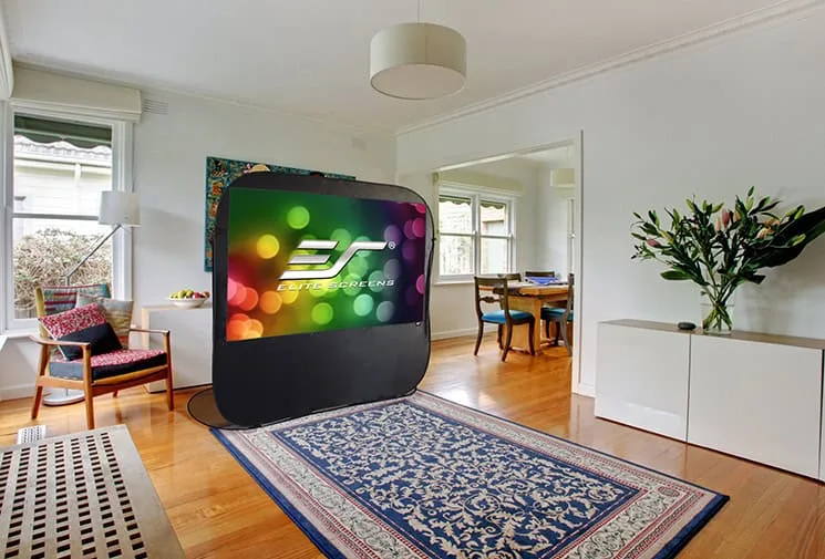 Ảnh minh họa Màn chiếu Elite Screens Pop-up Cinema 92 inch POP92H – Màn khung lò xo bung nhanh 1
