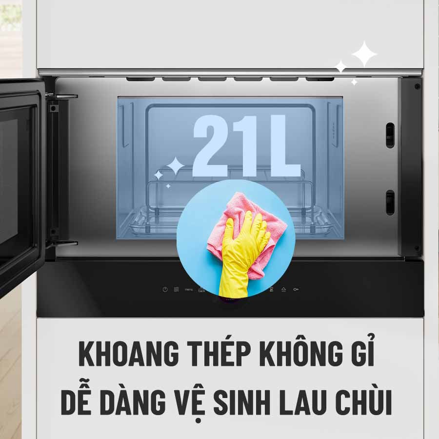 Ảnh minh họa Lò vi sóng âm tủ kèm nướng Bosch BEL7321B1 - Series 8 2