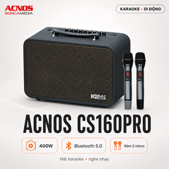  Loa Acnos CS160Pro (400W, Bluetooth 5.0, Kèm 2 tay micro) 