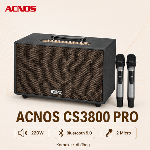Loa Acnos CS3800 Pro (220W, Bluetooth 5.0, 2 Micro)