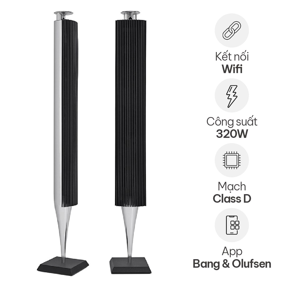 Loa B&O Beolab 18 (320W, Bluetooth, Wifi, Optical, Bảo hành 3 năm)