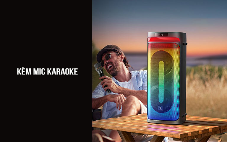 Ảnh minh họa Loa Bluetooth 60W Remax RB-X1 kèm Mic Karaoke 3