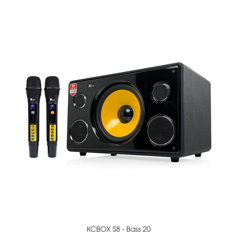 Loa Di Động KCBOX S8 | Bass Sup 20 (500W) Kèm 2 Micro
