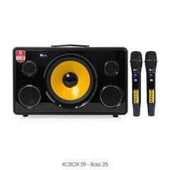  Loa Di Động KCBOX S9 | Bass Sup 25 (600W) Kèm 2 Micro 