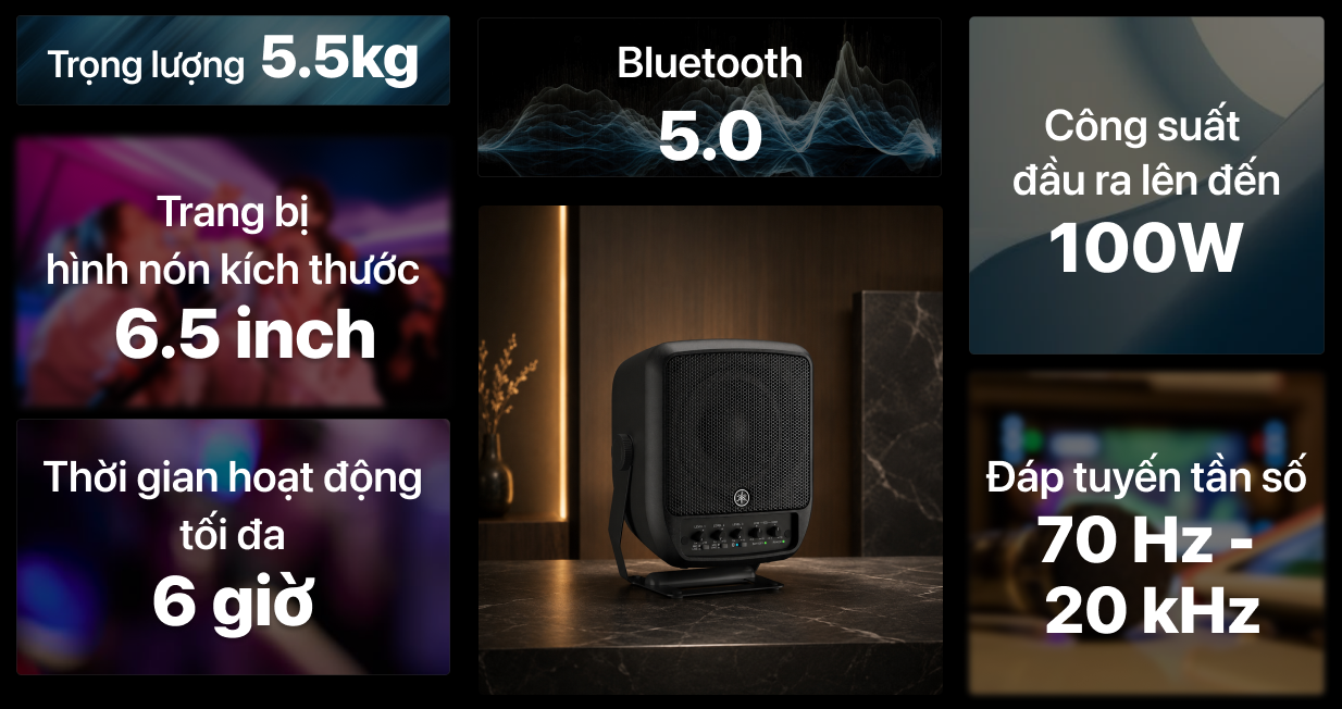 Loa di động Yamaha STAGEPAS100BTR2
