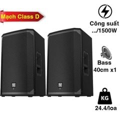  Loa Electro voice EKX15P, Liền công suất, Bass 40cm, 1500W, Mạch Class 