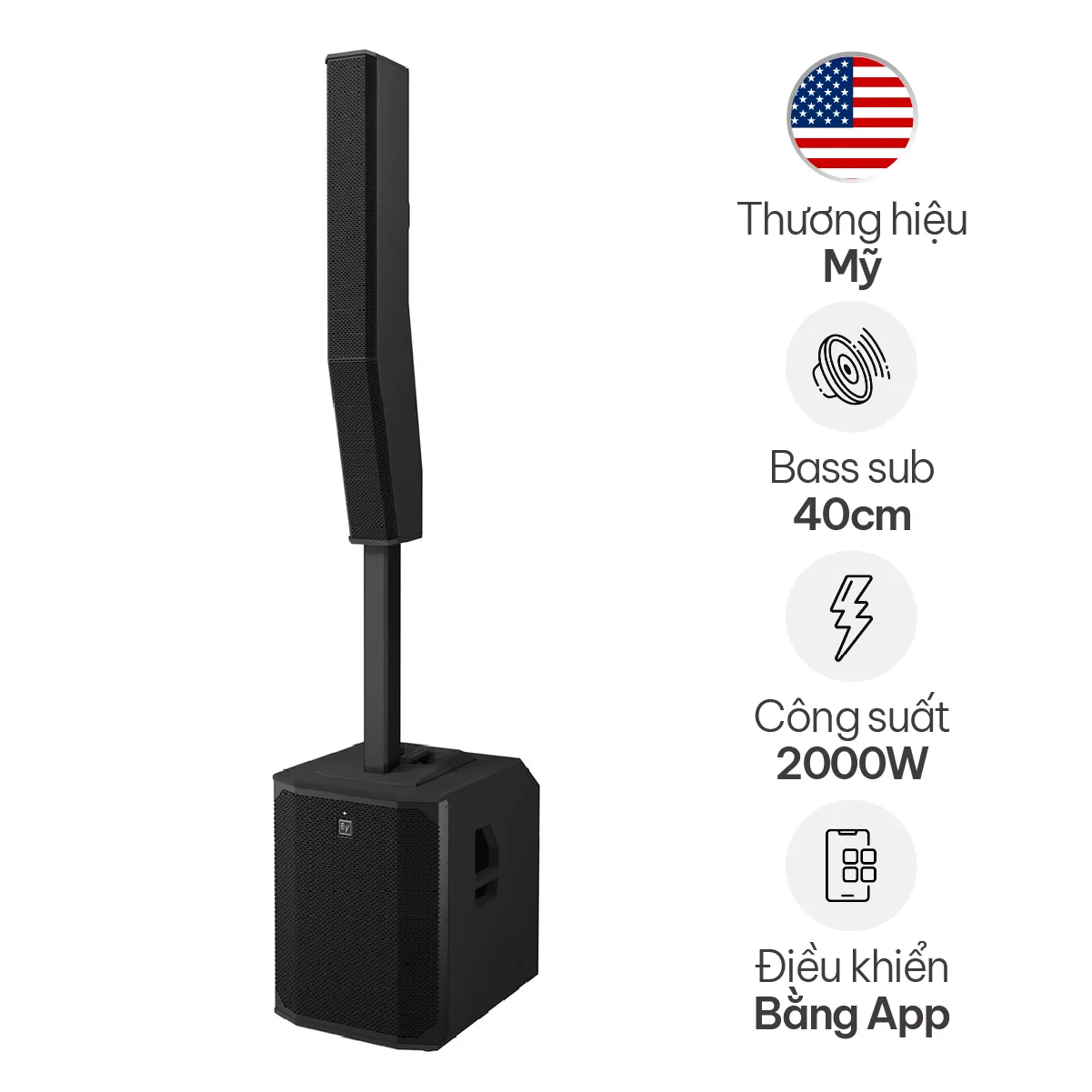 Ảnh minh họa Loa Electro voice Evolve 70 (2000W, 133 dB, Bluetooth, loa Column) 2