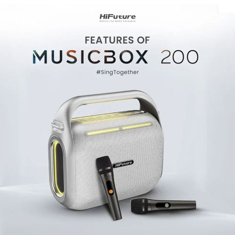 Loa HiFuture MusicBox 200 – Công Suất 100W, Kèm 2 Micro